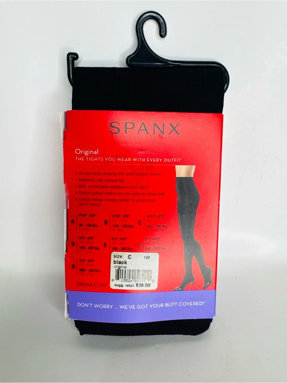 SPANX Tight-End Tights Black Size C body shaping slimming